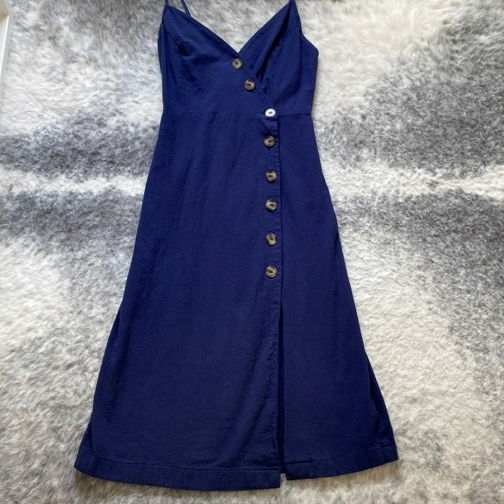 3 for 30 - Urban Romantics Button down midi dress (navy)